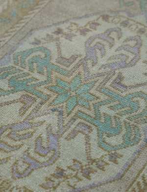 Vintage Turkish Hand-Knotted Wool Mini Rug No. 344, 1'6