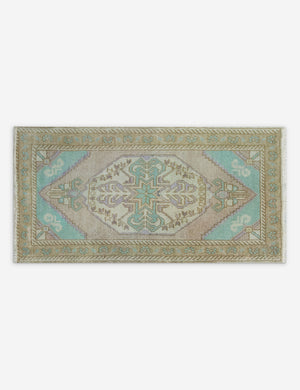Vintage Turkish Hand-Knotted Wool Mini Rug No. 344, 1'6