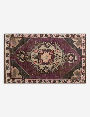 Vintage Turkish Hand-Knotted Wool Mini Rug No. 347, 1'7
