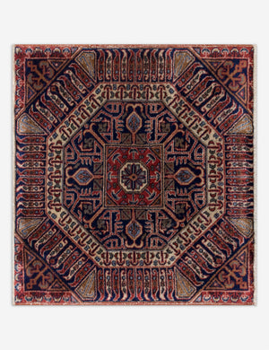 Vintage Turkish Hand-Knotted Wool Mini Rug No. 348, 2' x 2'2