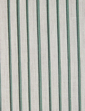 Almo Linen Fabric Swatch by Annie Coop, Green and White