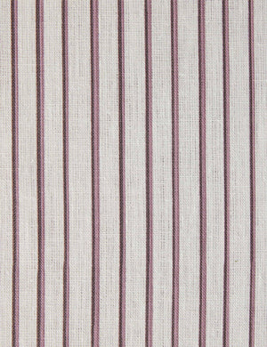 Almo Linen Fabric Swatch by Annie Coop, Mulberry and White