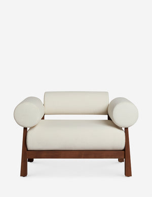 Bassano modern teak frame outdoor accent chair