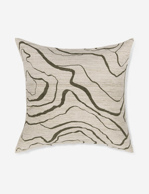 Canyon Olive Green Square Pillow by Élan Byrd