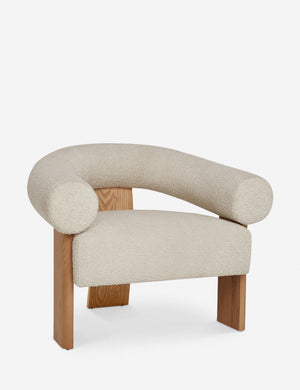 Celeste honey wood accent chair with wishbone frame