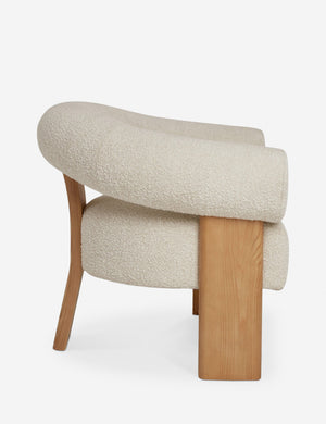 Celeste honey wood accent chair with wishbone frame