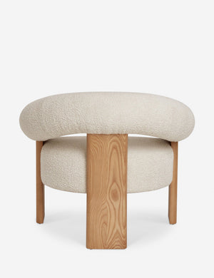 Celeste honey wood accent chair with wishbone frame