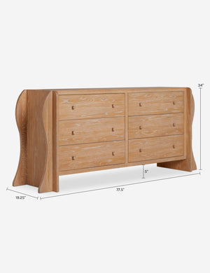 Hourglass 6-Drawer Dresser by Sarah Sherman Samuel : Cerused White Oak