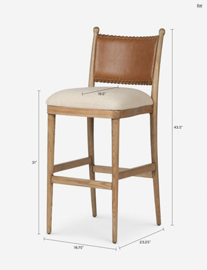 Bella Bar and Counter Stool by Amber Lewis x Four Hands : Natural / Counter