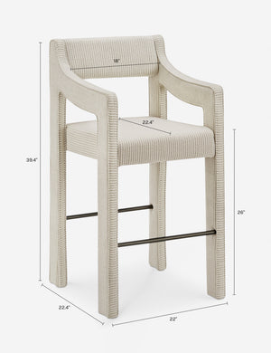 Ellen Counter Stool : Natural Stripe