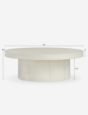 Apel Indoor / Outdoor Round Coffee Table : Ivory
