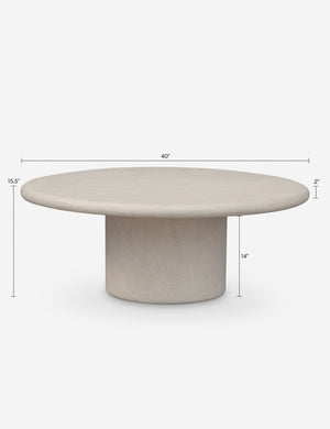 Charmaine Indoor / Outdoor Round Coffee Table : Brown