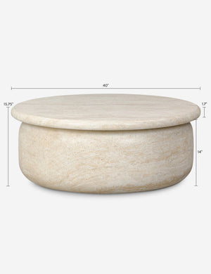 Dayna Coffee Table by Amber Lewis x Four Hands : Faux Travertine