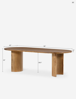 Gilda Oval Dining Table : Brown / 94