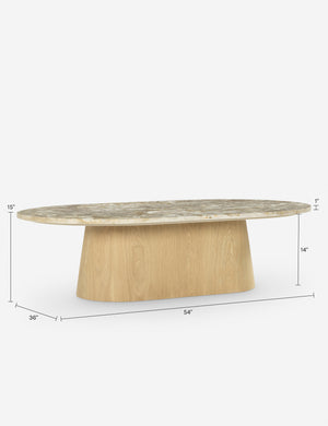 Tiffany Oval Coffee Table : Natural