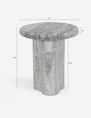 Waylie Small Round Side Table by Amber Lewis x Four Hands : Gray Marble