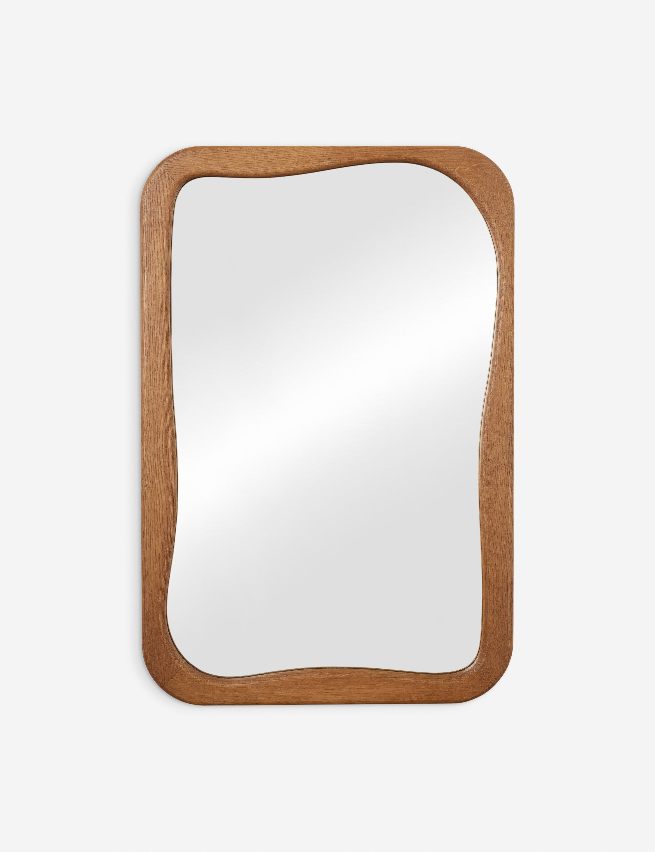 #color::natural | Galilea solid wavy wood frame mirror mirror by Aimee Song