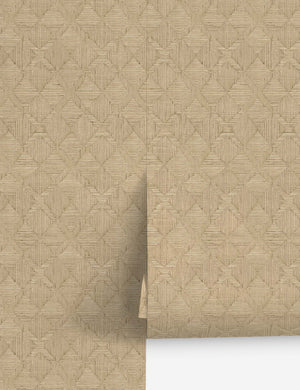 Hoffmann Faux Sisal Textured Peel and Stick Wallpaper by Jeremiah Brent, Cream - Swatch