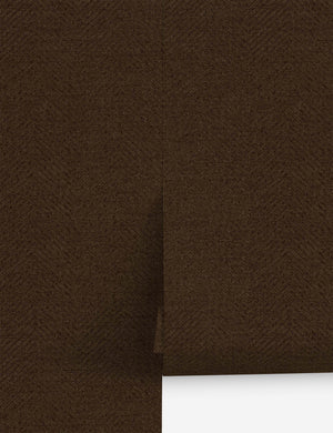 Faux Grasscloth Parquet Textured Peel + Stick Wallpaper by Jeremiah Brent, Chocolate - Swatch