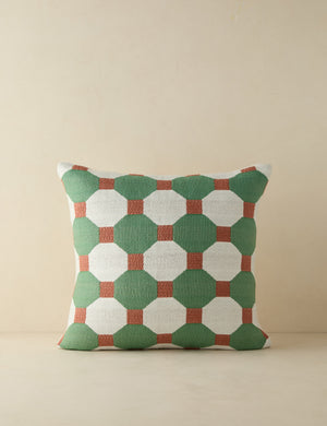Jessa geometric mosaic pattern outdoor throw pillow