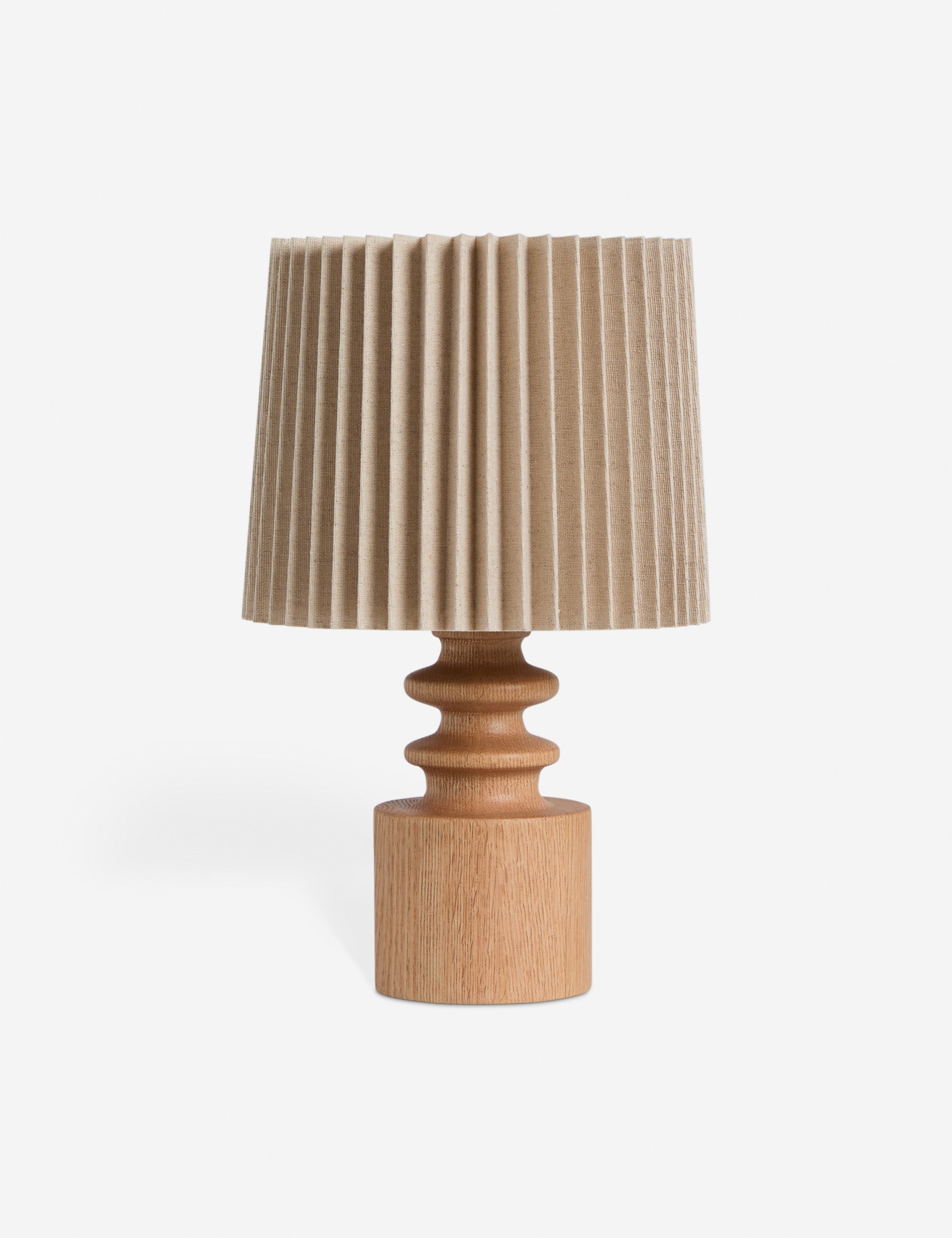 #color::natural | Joshi pleated shade table lamp