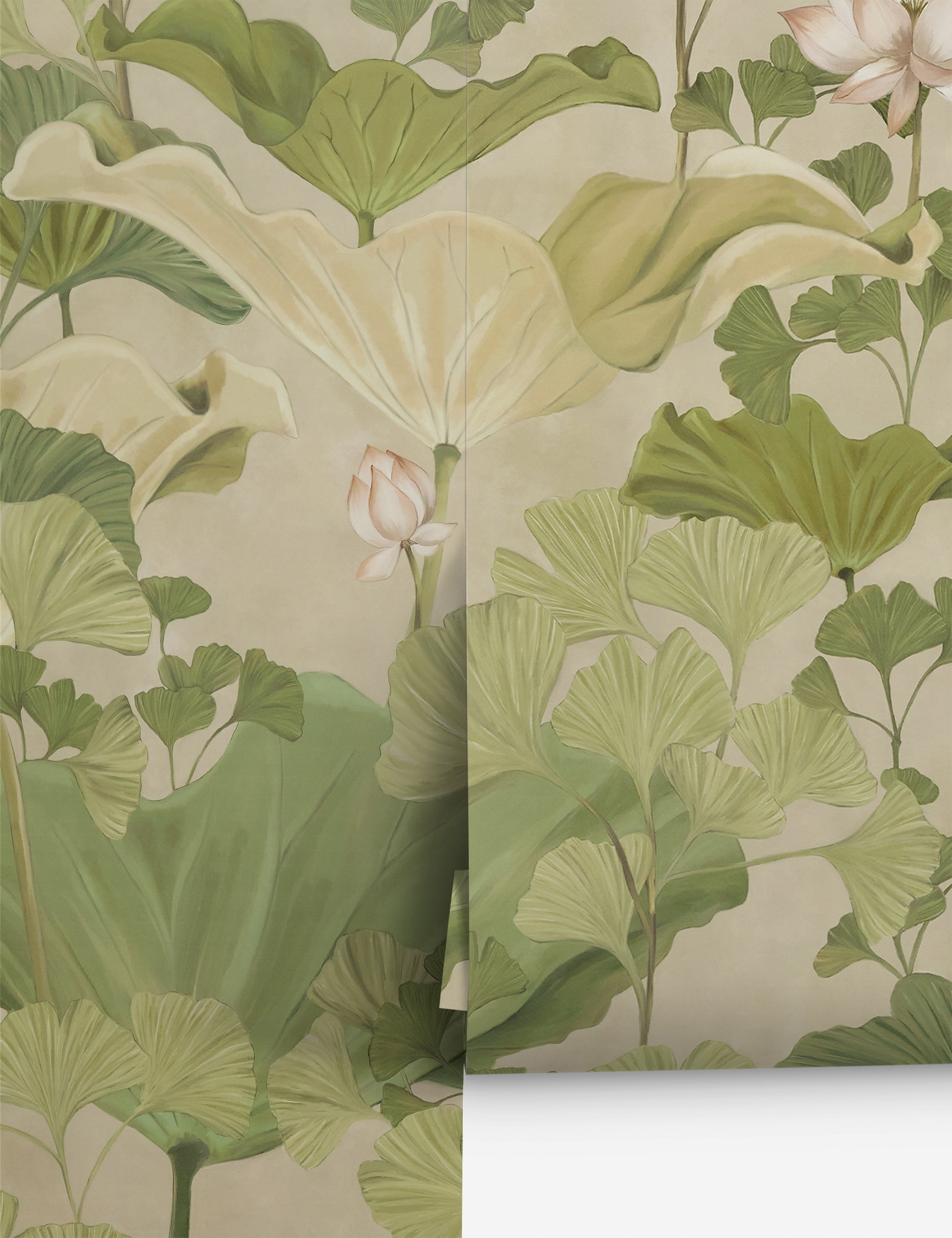 #color::green | Lotus lush botanical wallpaper by Aimee Song