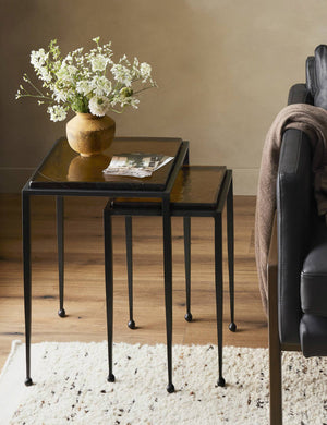 Capa Nesting Side Tables (Set of 2) : Black