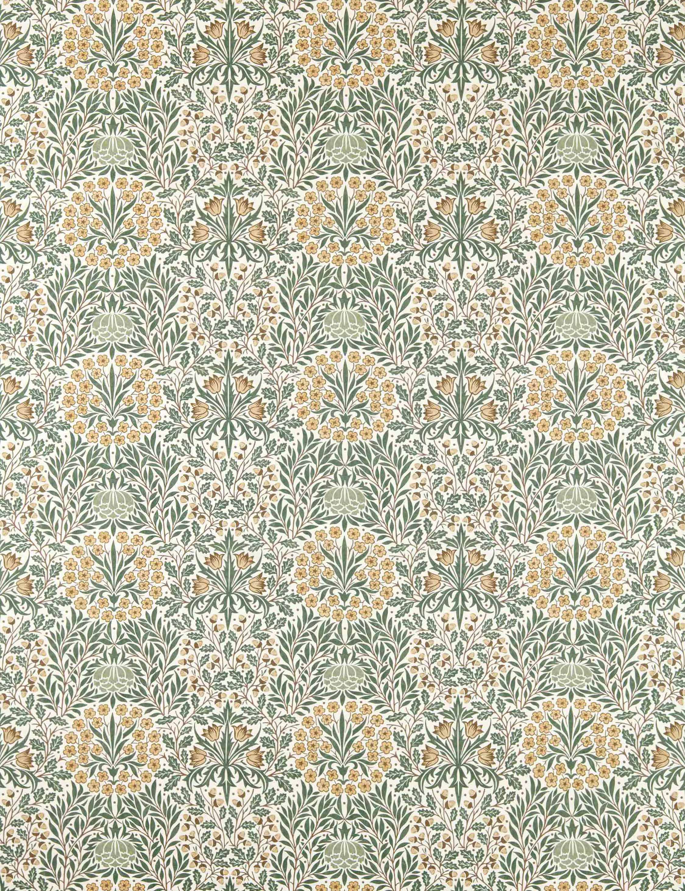 Daisy & Oak Fabric by Morris & Co, Thyme and Weld