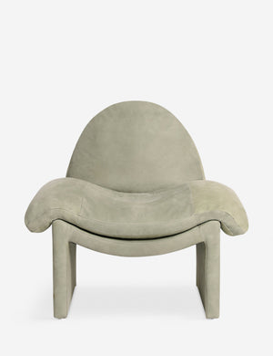 Nolina relaxed open profile leather accent chair by Carly Cushnie.