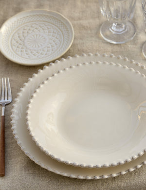 Pearl Stoneware Dinnerware by Costa Nova : Cream / 12-Piece Set With Cereal Bowl