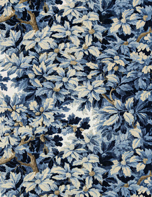 Bois de Chene Fabric by Scalamandré, Ultramarine