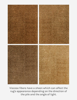 Rajaa Hand-Loomed Viscose Rug Swatch, Goldenrod by Sarah Sherman Samuel