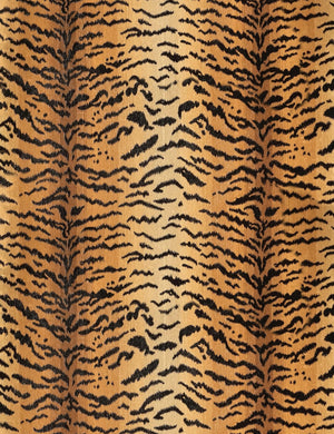 Tigre Fabric Swatch by Scalamandre, Gold and Black