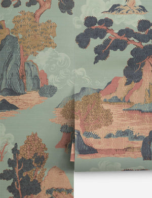 Scenic Landscape woven grasscloth wallpaper by Aimee Song