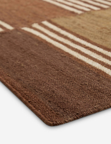 Tamarisk Flatweave Jute Rug Swatch by Elan Byrd, Camel