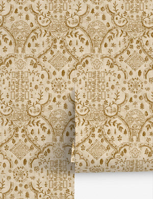 Topiary View Wallpaper by Sanderson, Muntjac - Swatch