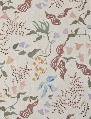 Untamed Garden Linen Fabric Swatch, Ivory by Sarah Sherman Samuel