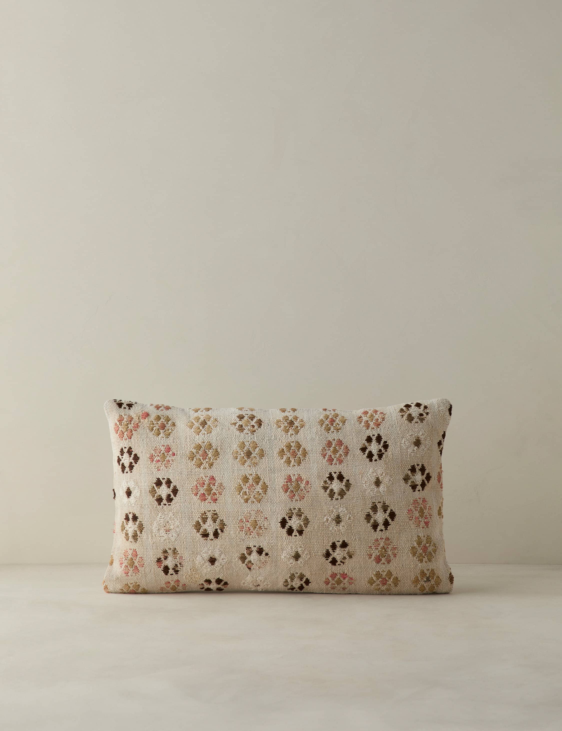 Vintage Lumbar Pillow No. 401, 12" x 20"