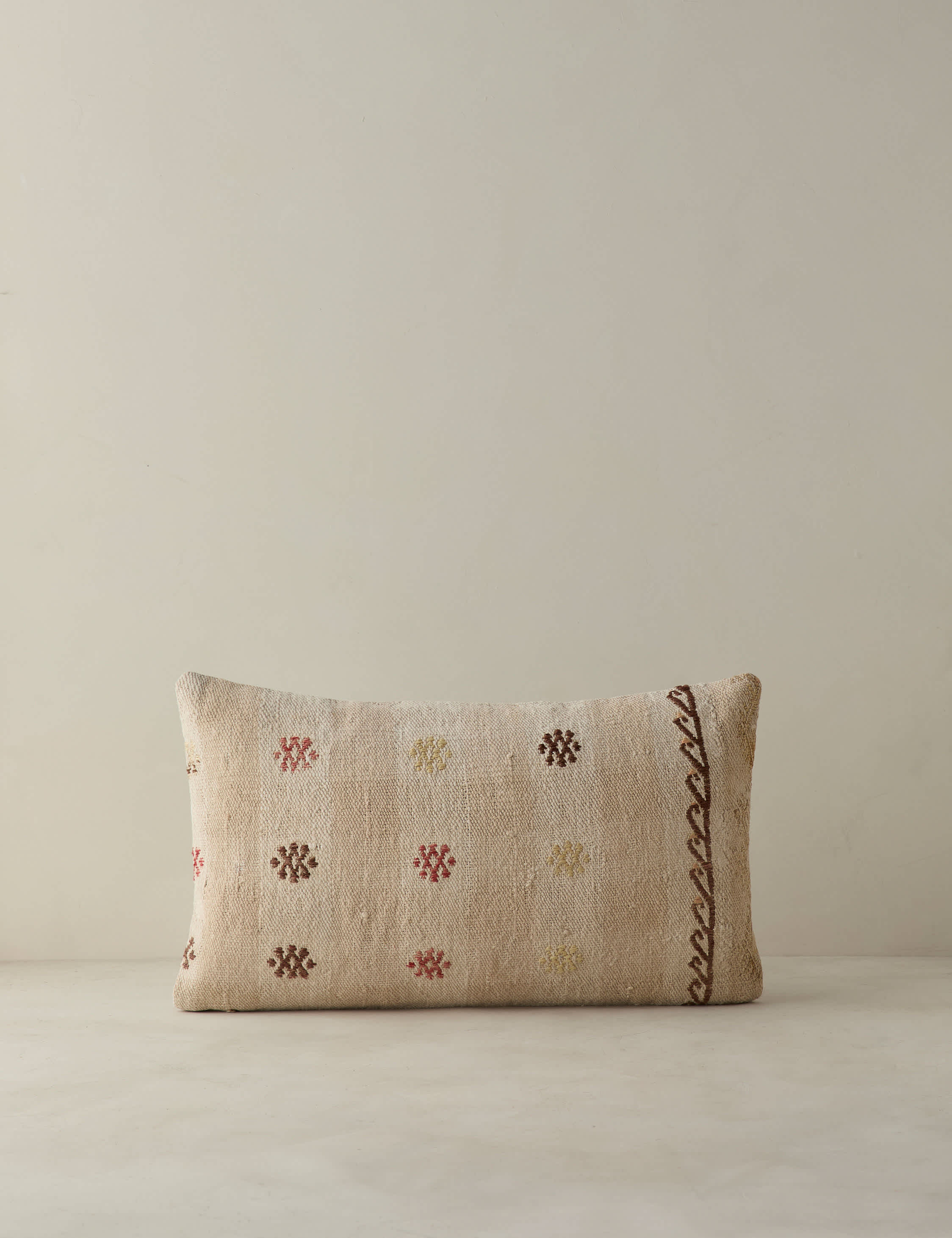 Vintage Lumbar Pillow No. 406, 12" x 20"