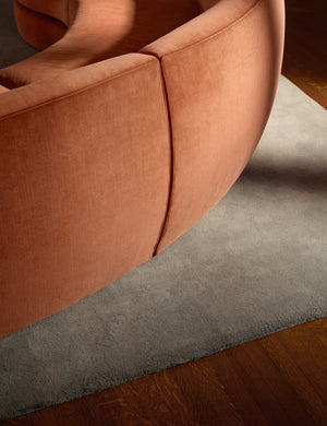 Imada Modular Curved Sectional Sofa : Ivory Modern Boucle