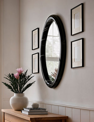Fedde Oval Mirror : White / Large