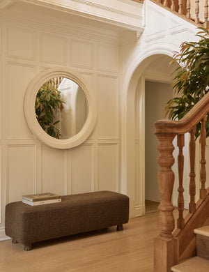 Ansel Bench by DISC Interiors : Blush Luxe Boucle