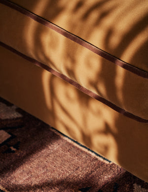 Westlawn Chaise Sectional Sofa : Brie Classic Velvet/Mahogany Classic Velvet / 119