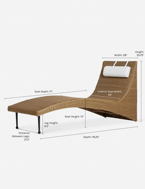 Dimensions on the Marisol Indoor Outdoor Chaise