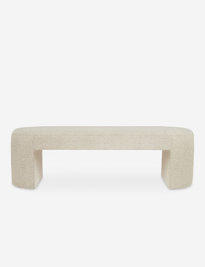 Mikhail cream boucle foam-padded bench.