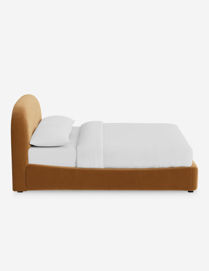 Open Box: Neve Platform Bed, Rust Classic Velvet Queen by Aimee Song