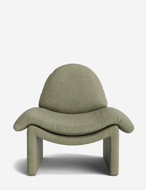 Nolina relaxed open profile leather accent chair by Carly Cushnie.