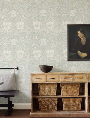Pure Honeysuckle & Tulip Wallpaper by Morris & Co. : Linen