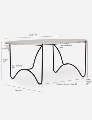 Open Box: Peggy Outdoor Oval Dining Table, Faux Travertine by Sarah Sherman Samuel