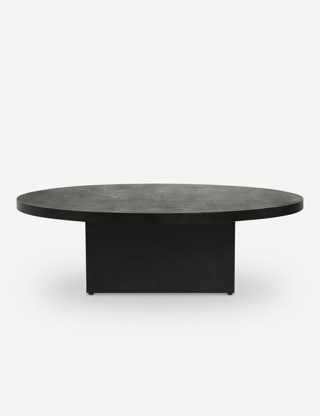 #color::black | Side of the Pentwater black wooden Round Coffee Table